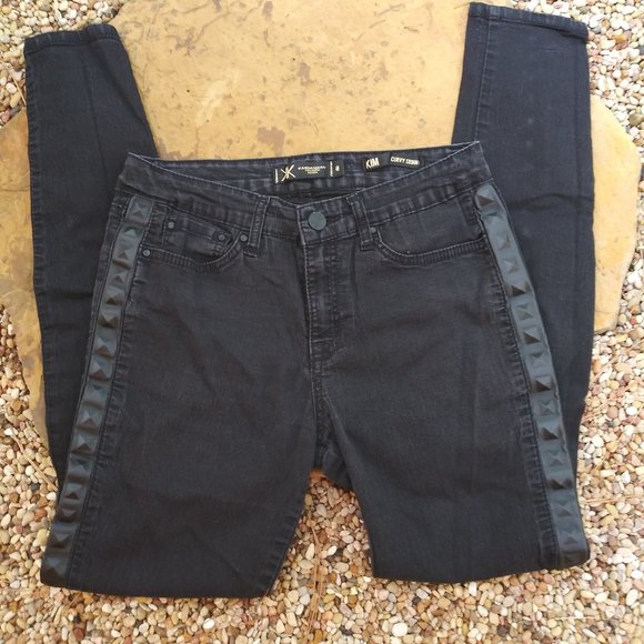 Kim Kardashian Curvy Skinny Black Jeans 8 - Picture 1 of 8